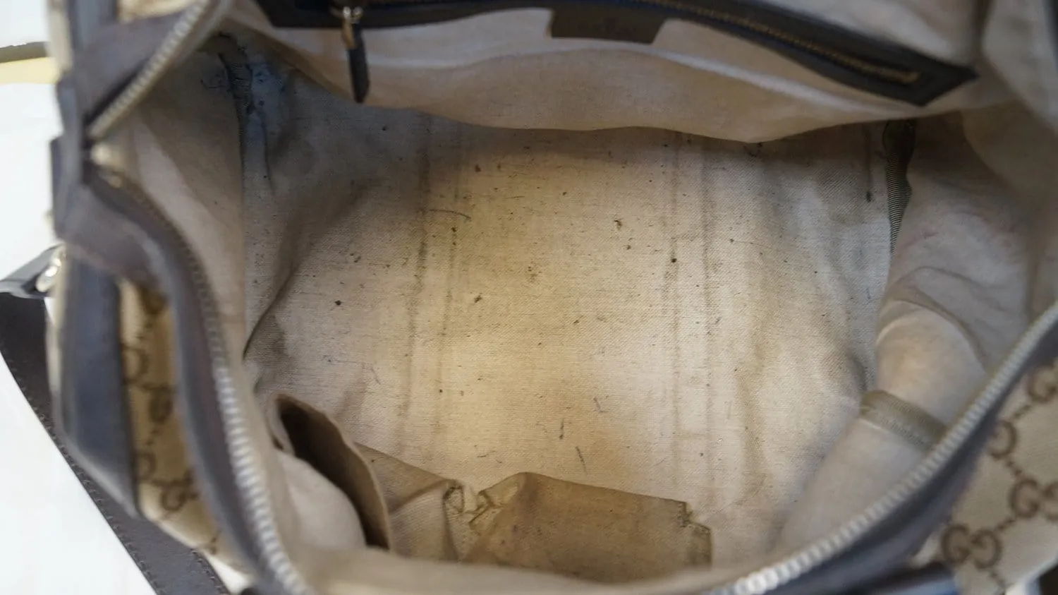 GUCCI Vintage Web Medium Original GG Boston Bag with Signature Web