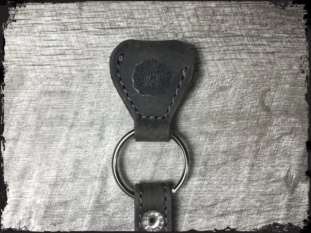 Guitar Pick Key Chain- Aged Steel