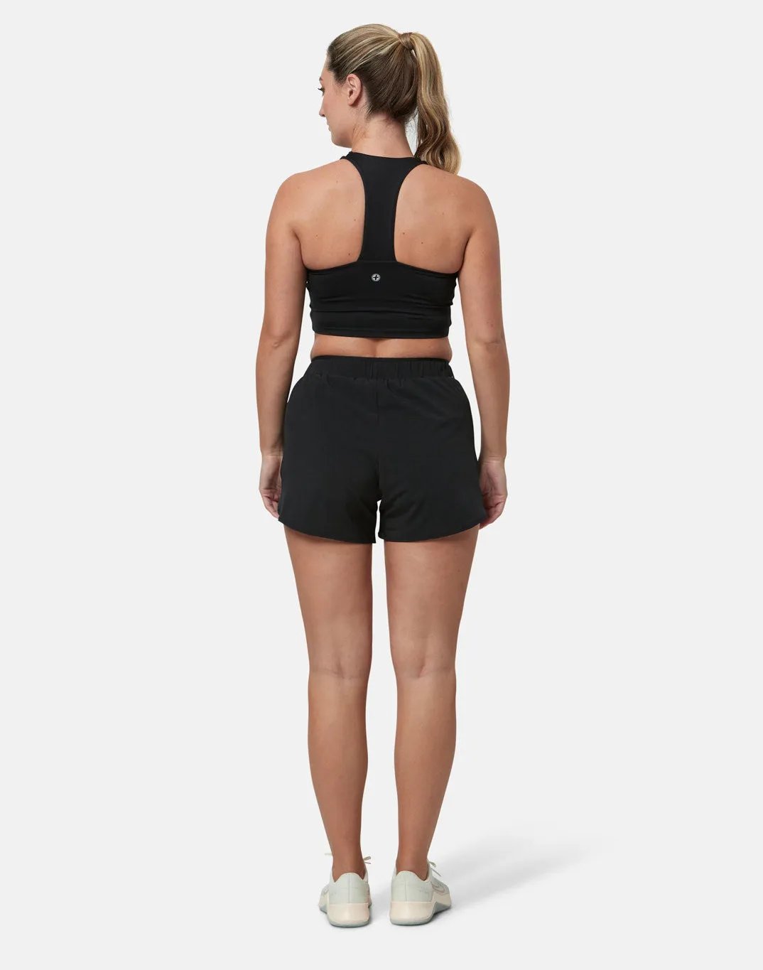 Gym Coffee Workout Shorts (Womens) - Black