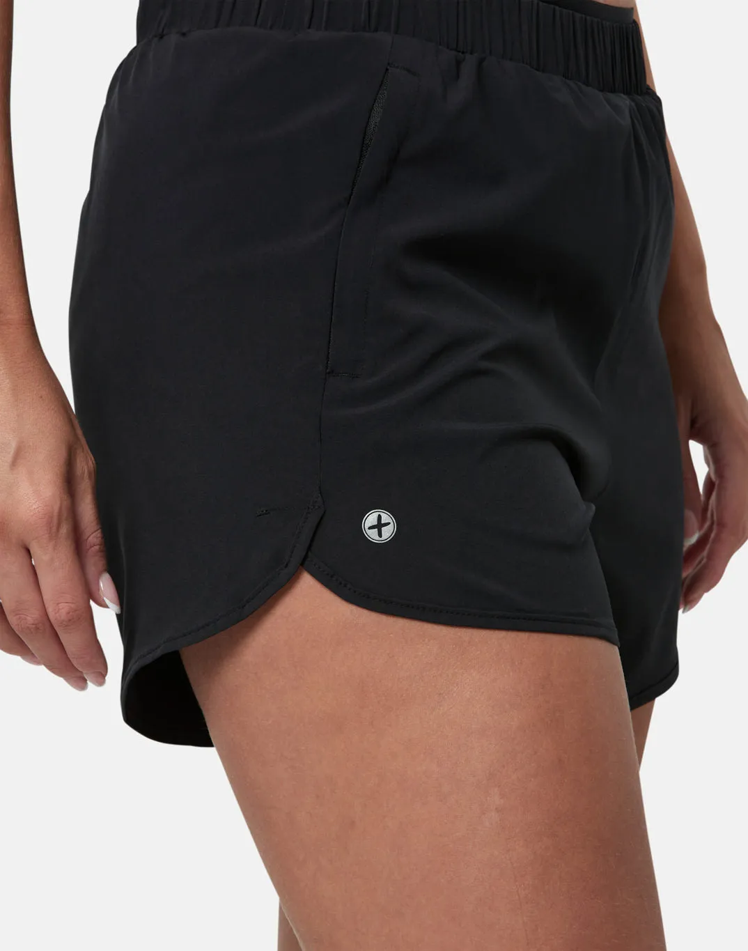 Gym Coffee Workout Shorts (Womens) - Black