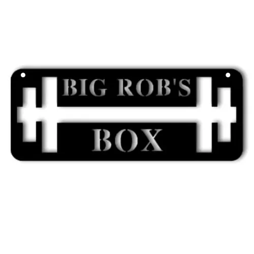 Gym Sign | Personalized Home Gym Sign | Custom Metal Gym Sign | Home Gym Sign | Cross Fit Sign (30 Inch)