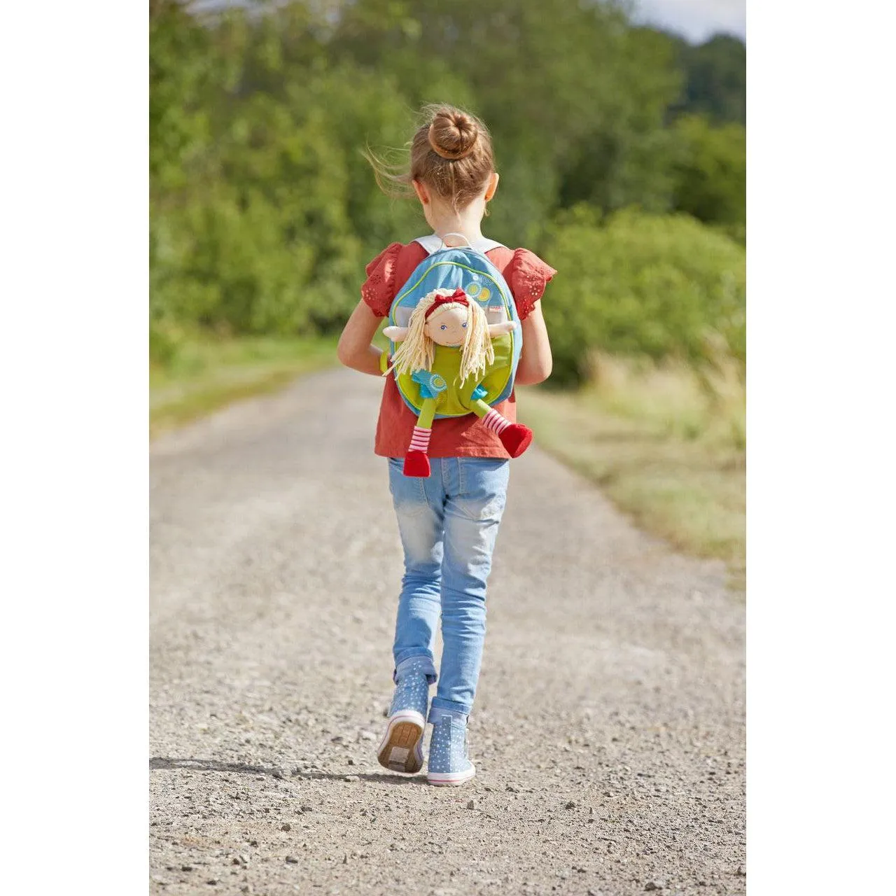 Haba Summer Meadow Backpack to Carry 12" Soft Dolls