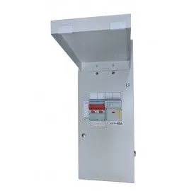 Hager IU44-11D 4 Module Metal Unpopulated 1x100A   100A Switched Fuse W/ Door
