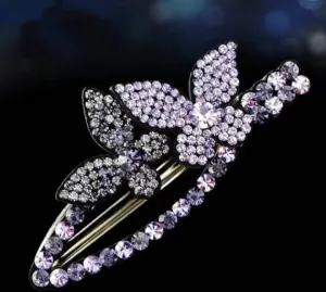 HAPPY00000 33 SC - B   Butterfly Hairpin Side Clip 7.4 X 3.4 cm