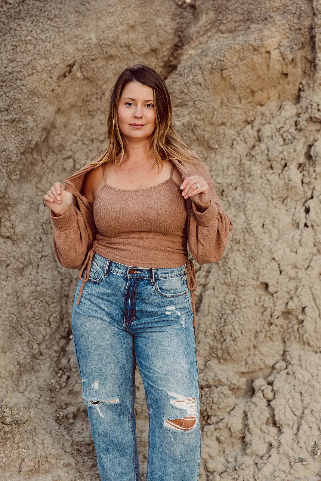 Heather Tank and Bolero Set