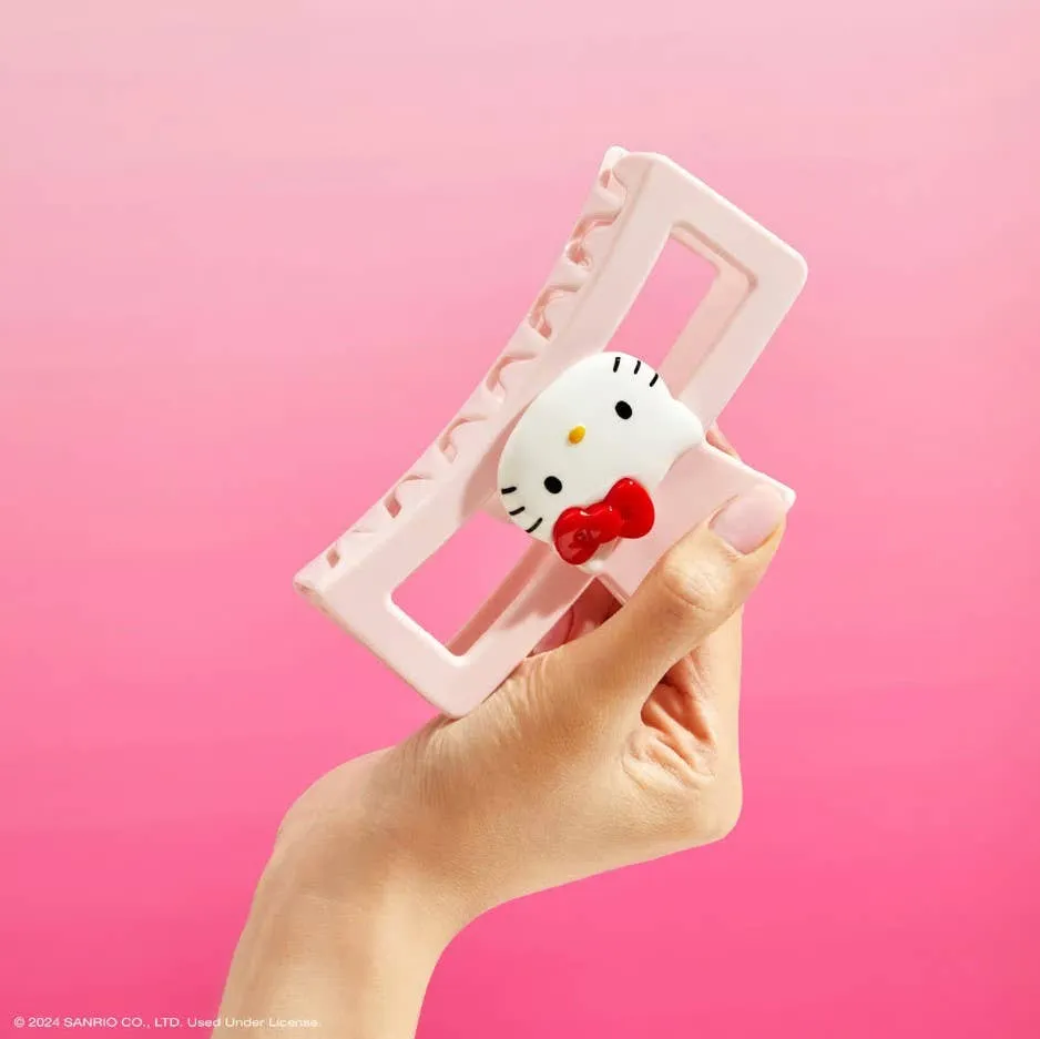 Hello Kitty x Kitsch Recycled Jumbo Open Claw Clip - Kitty Face