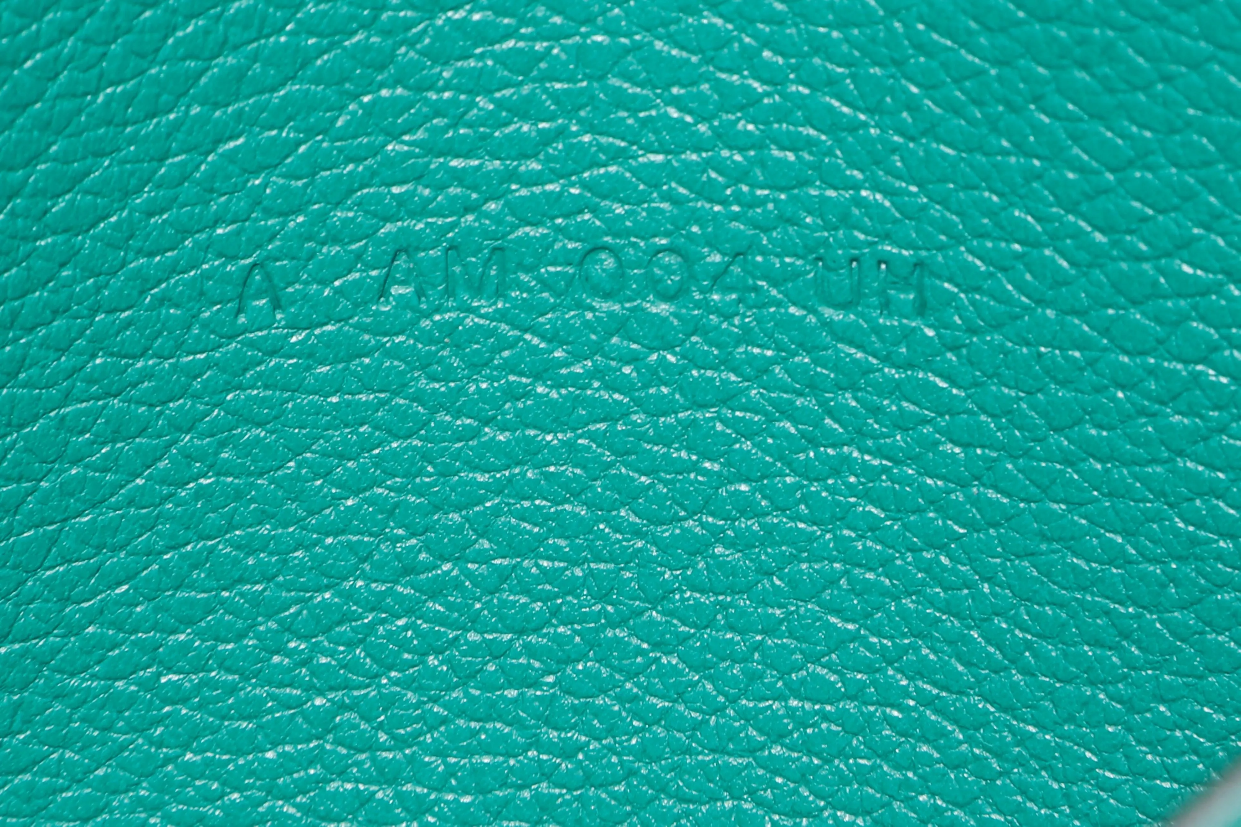 Hermes Citizen Twill Long Wallet (Stamp A) Vert Vertigo Evelyne Color Leather, with Box