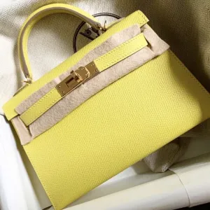 Hermès Kelly 20 Lime Sellier Epsom Gold Hardware GHW