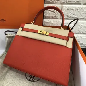 Hermès Kelly 25 Capucine Sellier Epsom Gold Hardware GHW