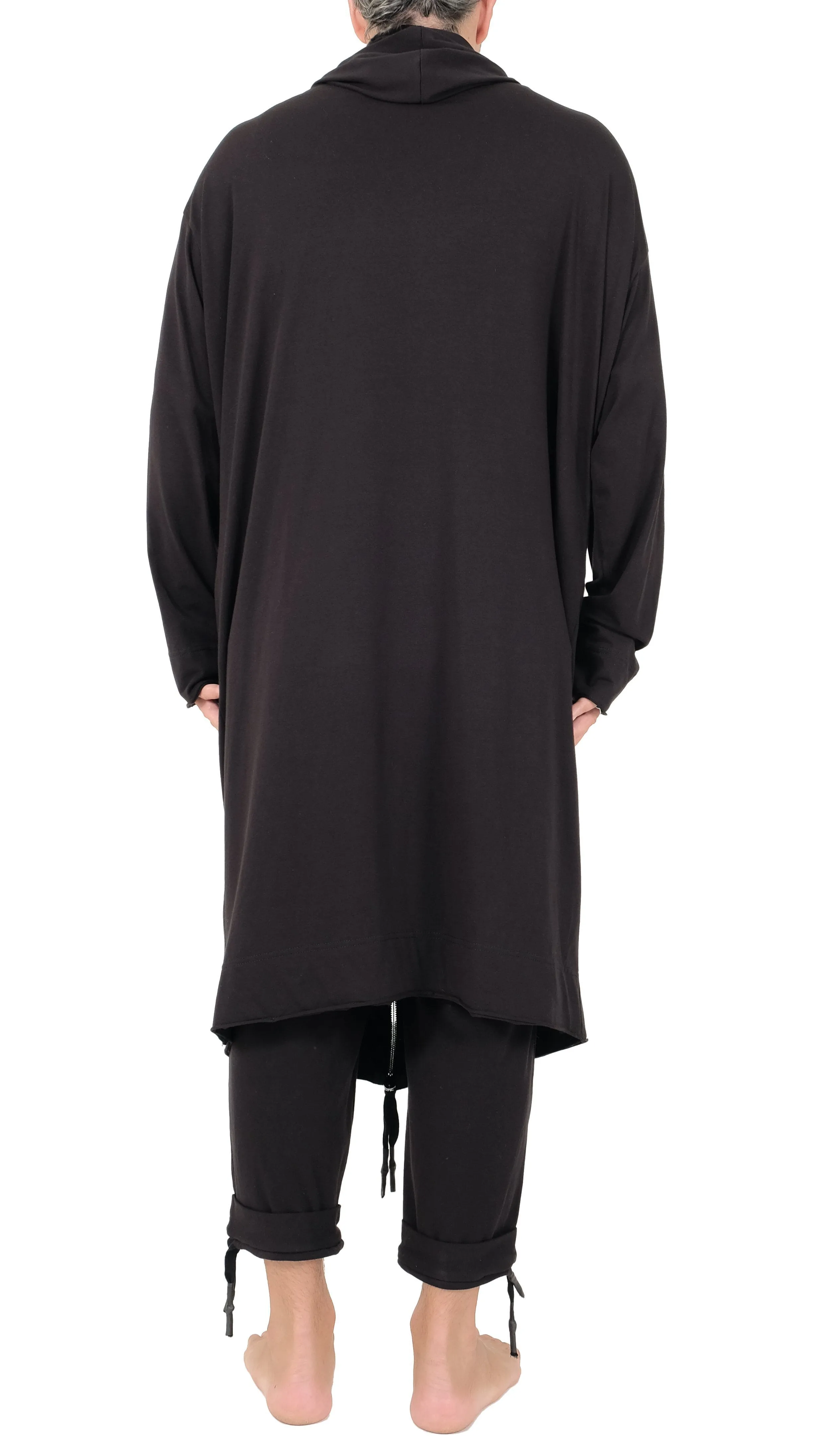 High Neck Hooded Jersey with Zippers