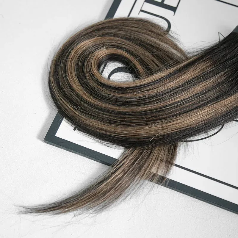 Highlighted Straight Seamless Clip In Hair Extensions