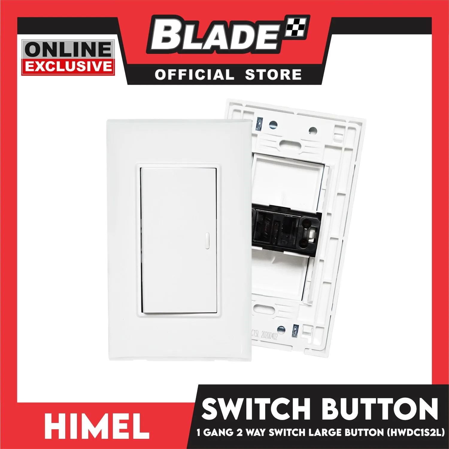 Himel 1 Gang 2 Way Switch Large Button HWDC1S2L