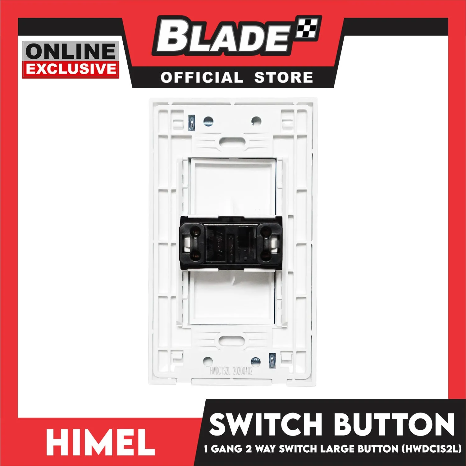 Himel 1 Gang 2 Way Switch Large Button HWDC1S2L
