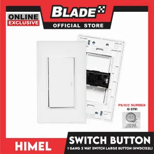 Himel 1 Gang 2 Way Switch Large Button HWDC1S2L