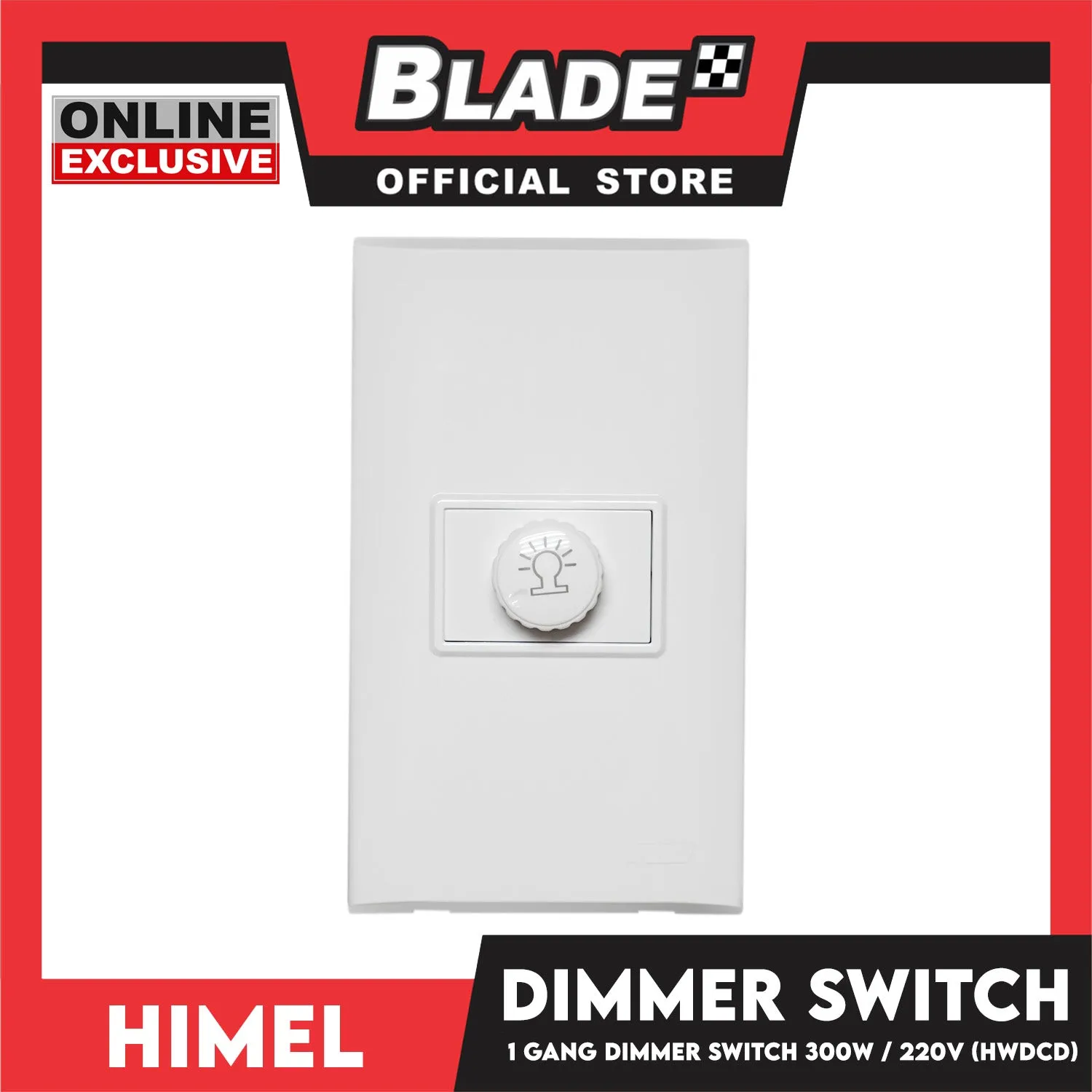 Himel 1 Gang Dimmer Switch (300W/220V) HWDCD