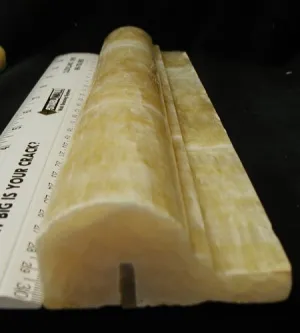 Honey Onyx Bullnose Chair rail Molding Trim Polished 2 x 12