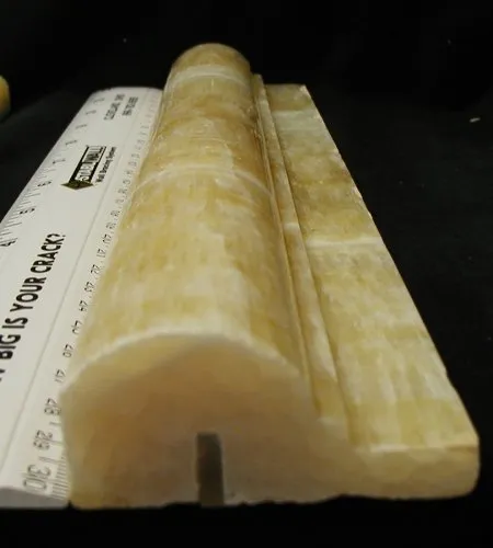 Honey Onyx Bullnose Chair rail Molding Trim Polished 2 x 12