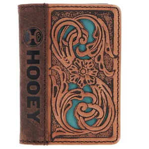 Hooey Cash Hand-Tooled Leather Bifold Money Clip Wallet