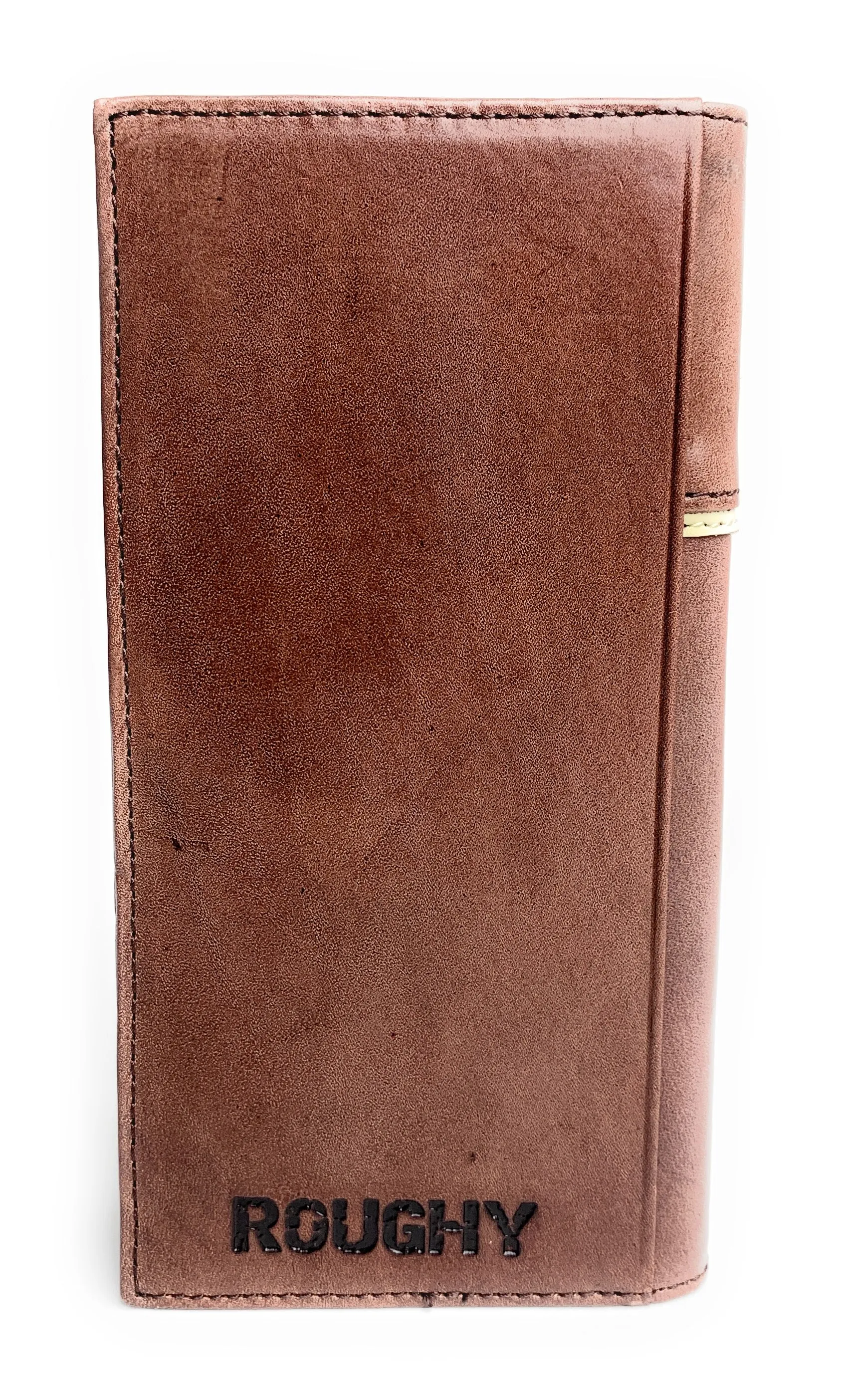 Hooey Mens Western Rodeo Leather Tooled Floral Logo Brown Wallet -2001566W7