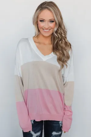 How Sweet It Is V-Neck Sweater - Neapolitan