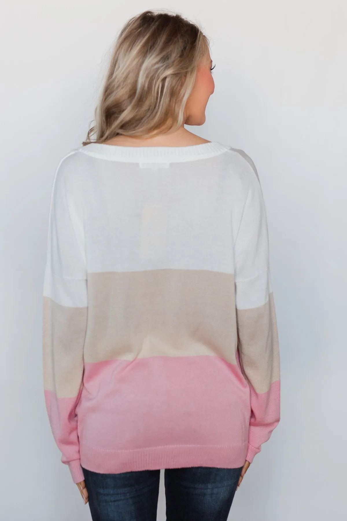 How Sweet It Is V-Neck Sweater - Neapolitan