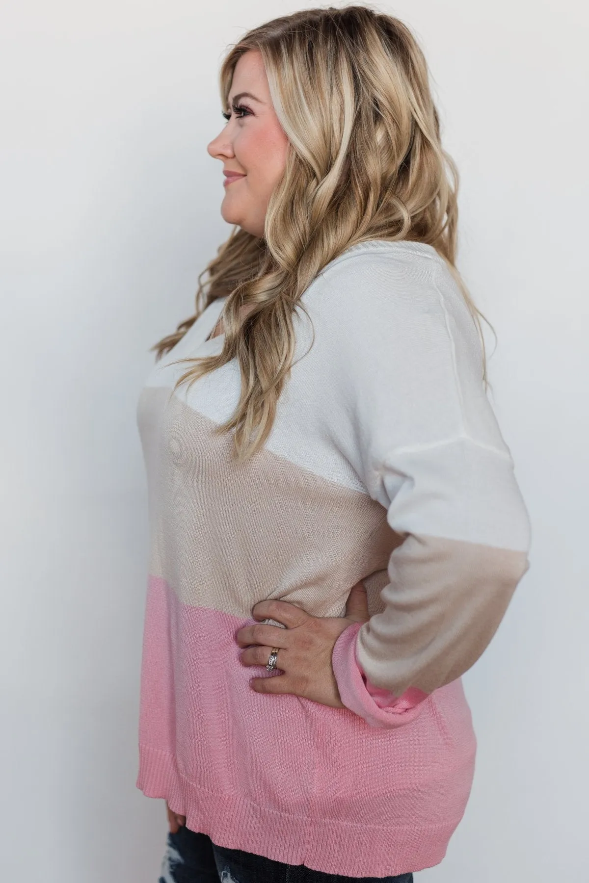 How Sweet It Is V-Neck Sweater - Neapolitan