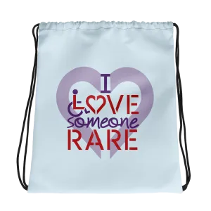 I Love Someone Rare (with a Rare Condition) Drawstring Bag