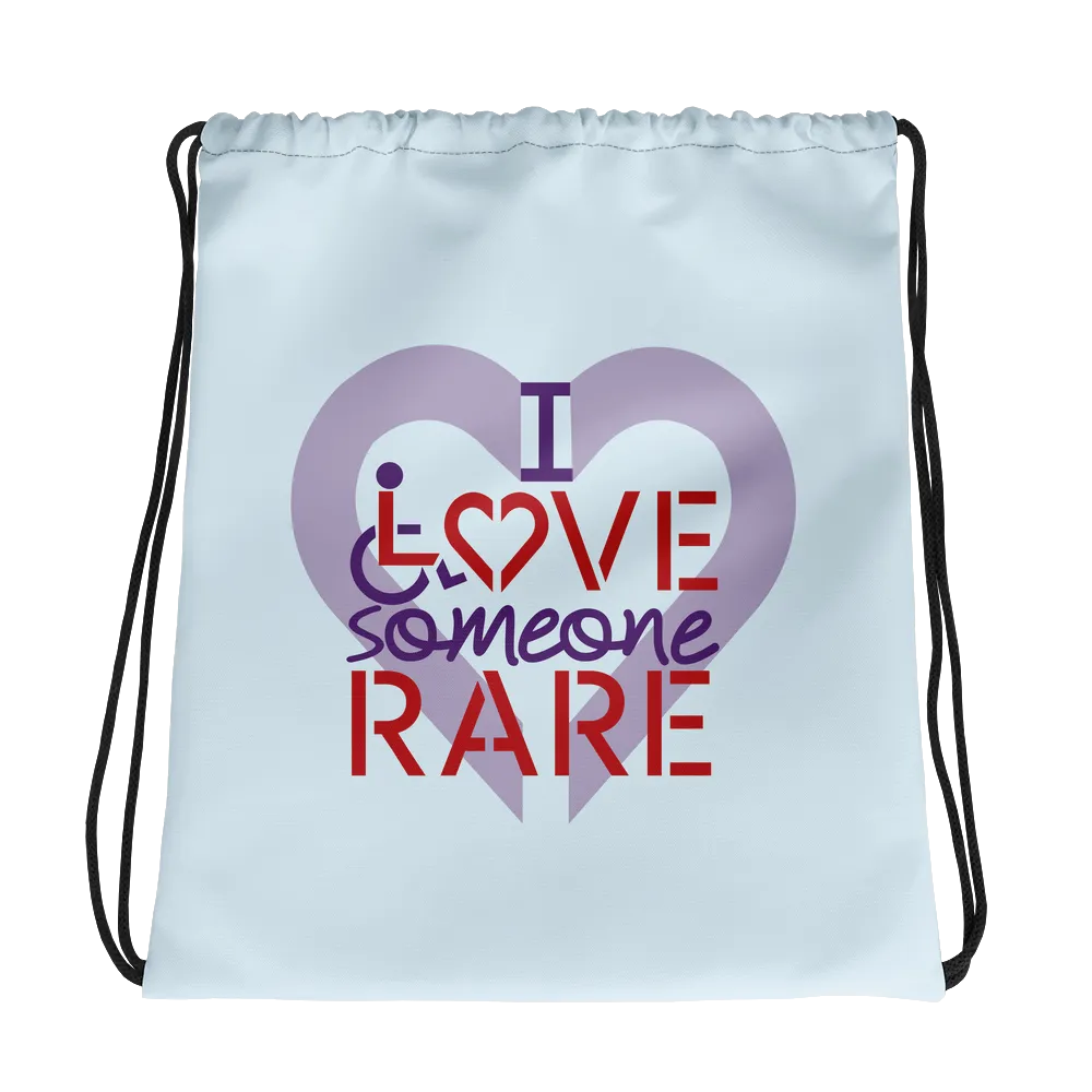 I Love Someone Rare (with a Rare Condition) Drawstring Bag