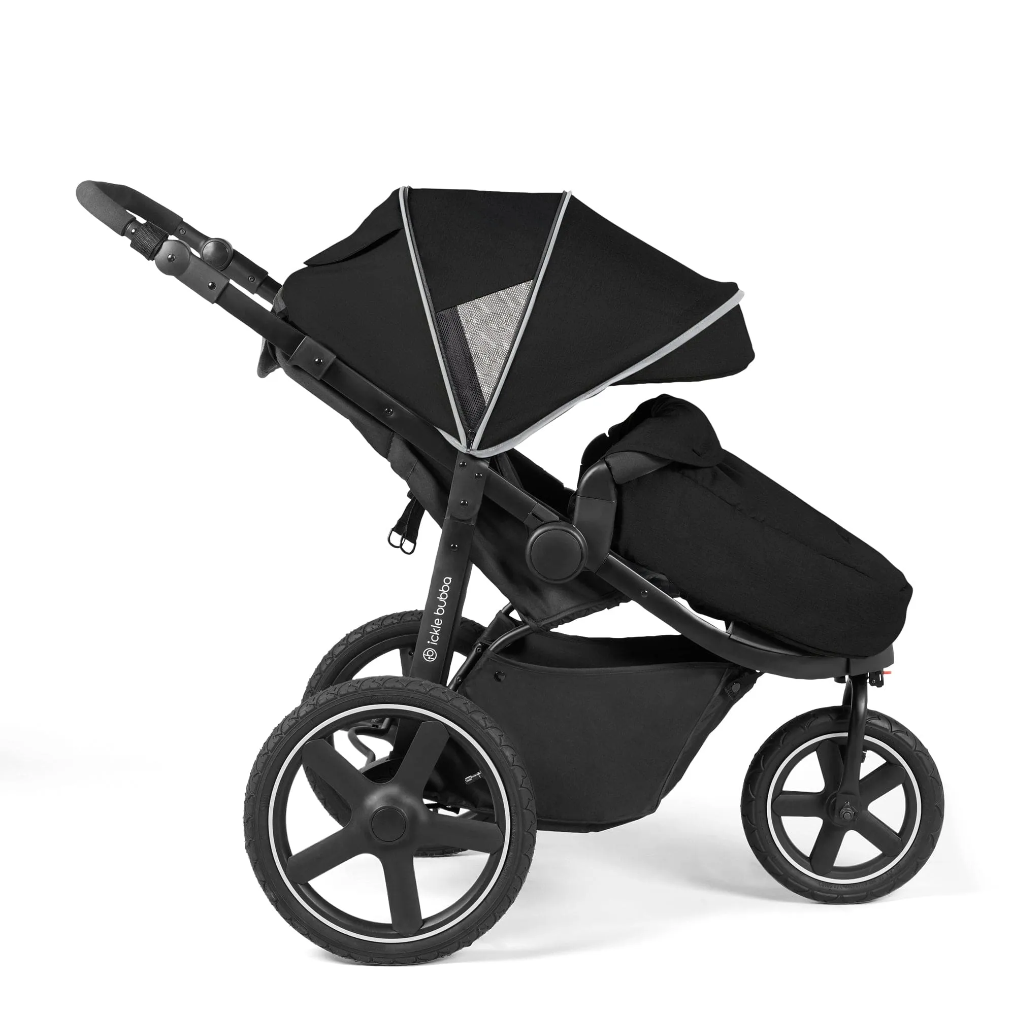 Ickle Bubba Venus Prime Jogger Stroller in Black/Black