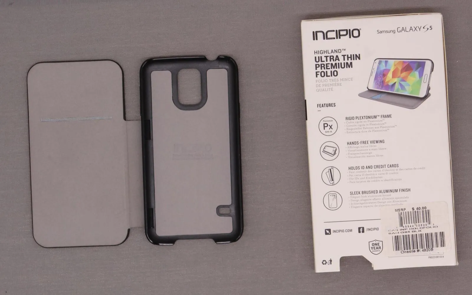 Incipio New Highland Black/Grey Case For Samsung Galaxy S5