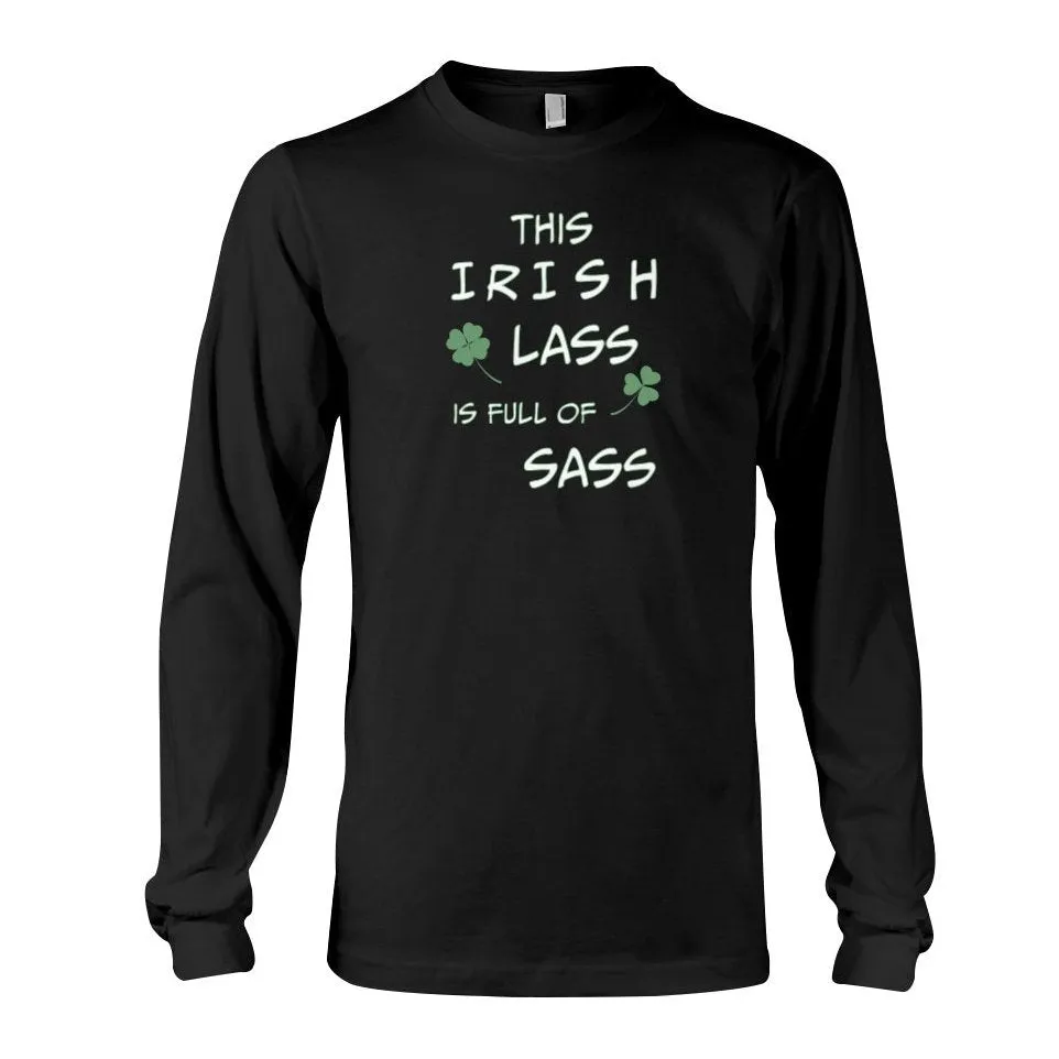 Irish Lass Graphic Tee Gray or Black, Short or Long  Sleeve