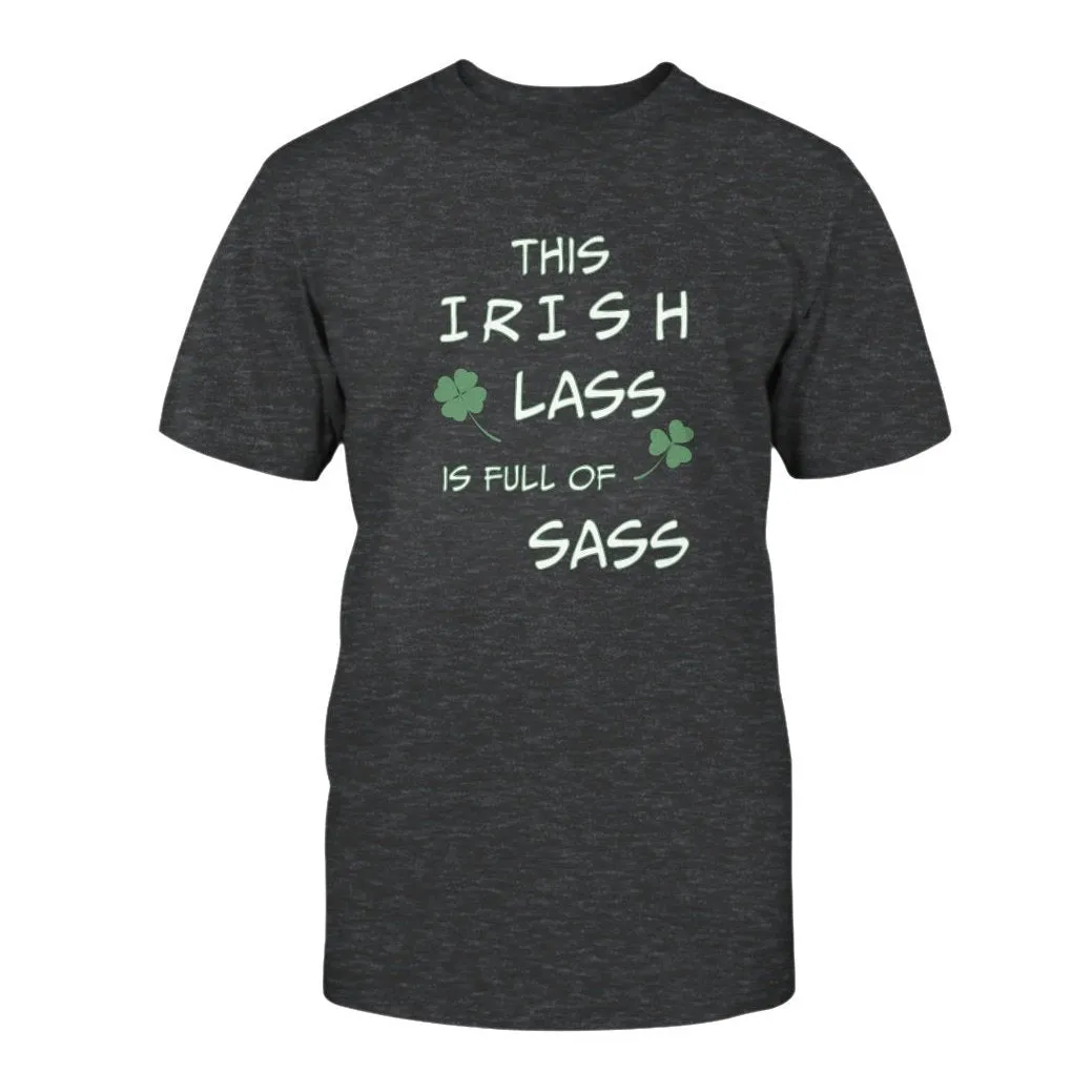 Irish Lass Graphic Tee Gray or Black, Short or Long  Sleeve