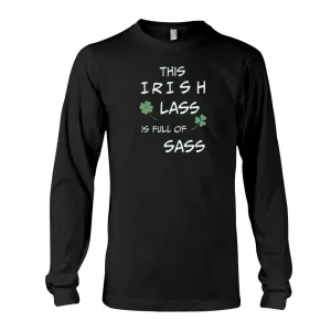 Irish Lass Graphic Tee Gray or Black, Short or Long  Sleeve