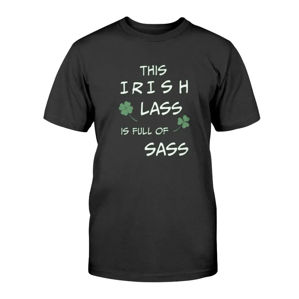 Irish Lass Graphic Tee Gray or Black, Short or Long  Sleeve
