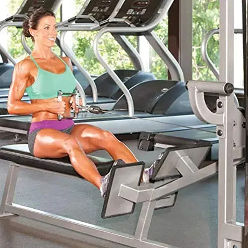 ISF Gym Cable Attachment (Option): Cable Cross D Handle, Triceps Rope, Seated Row Grip, V Triceps Press Down Bar and Straight LAT Bar, Rowing Handle, Gym Equipment Spare Parts Accessories