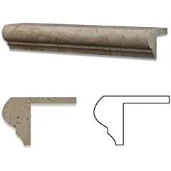 Ivory Travertine Honed 2 X 12 x 3 Corner Ogee Stair Tread Trim - 10 pcs. FOR Melinda Kuykendall