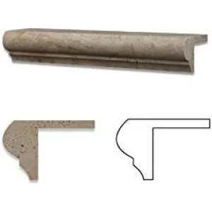 Ivory Travertine Honed 2 X 12 x 3 Corner Ogee Stair Tread Trim - 10 pcs. FOR Melinda Kuykendall