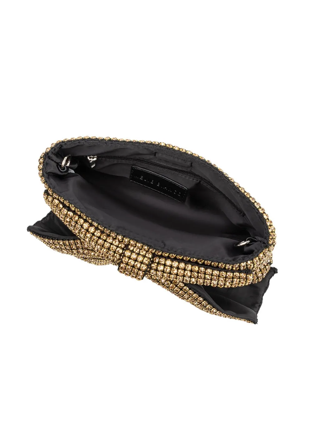 Jada Gold Bow Rhinestone Crossbody Bag