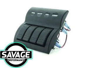 Jaylec LED Switch Rocker Panel 4 Way 4x ON/OFF Prewired