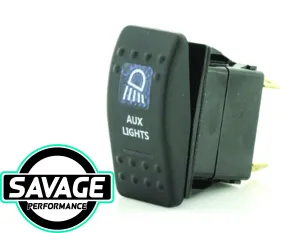 Jaylec Rocker Switch AUX LIGHTS 12/24v (Blue)