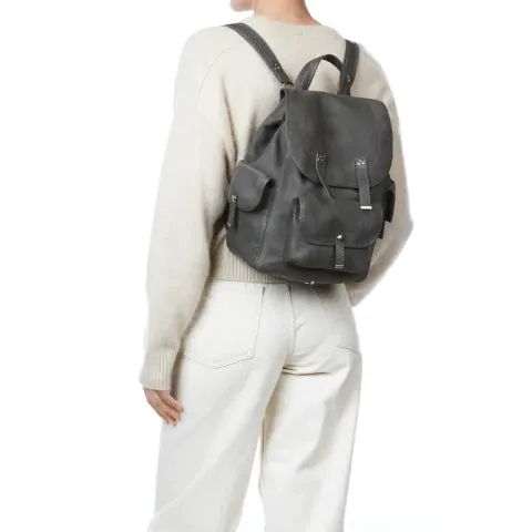 Jerome Dreyfuss Stan Backpack in Anthracite Leather