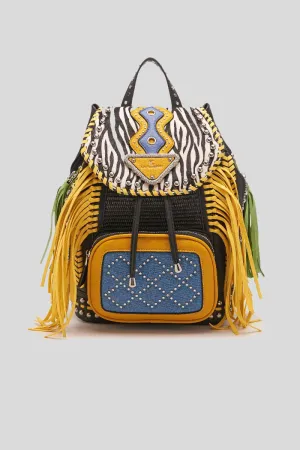 Jungle Backpack Mix Mat   Raf - Black