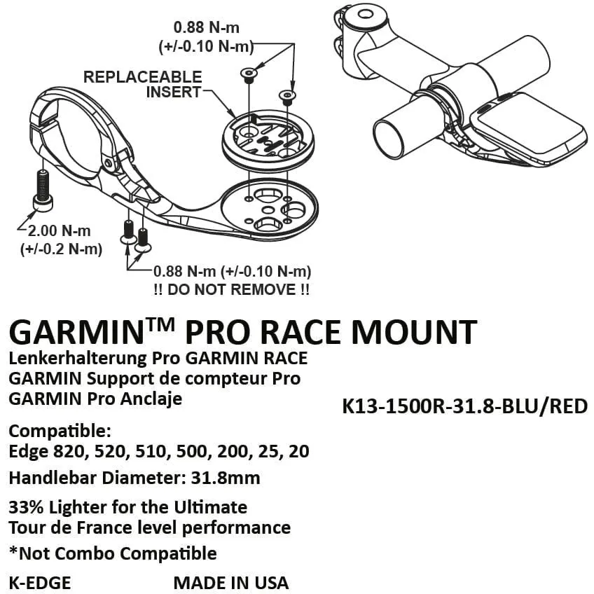 K-Edge Race Mount For Garmin
