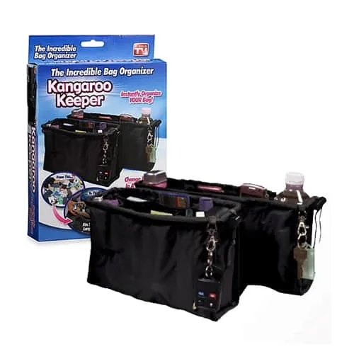 Kangaroo Keeper The Incredible Purse/Bag Organizer (2-in-1)! OURS ARE BEIGE Fits small & large bags! Reversible for even more room! Keeps items neat and secure with a place for everything!