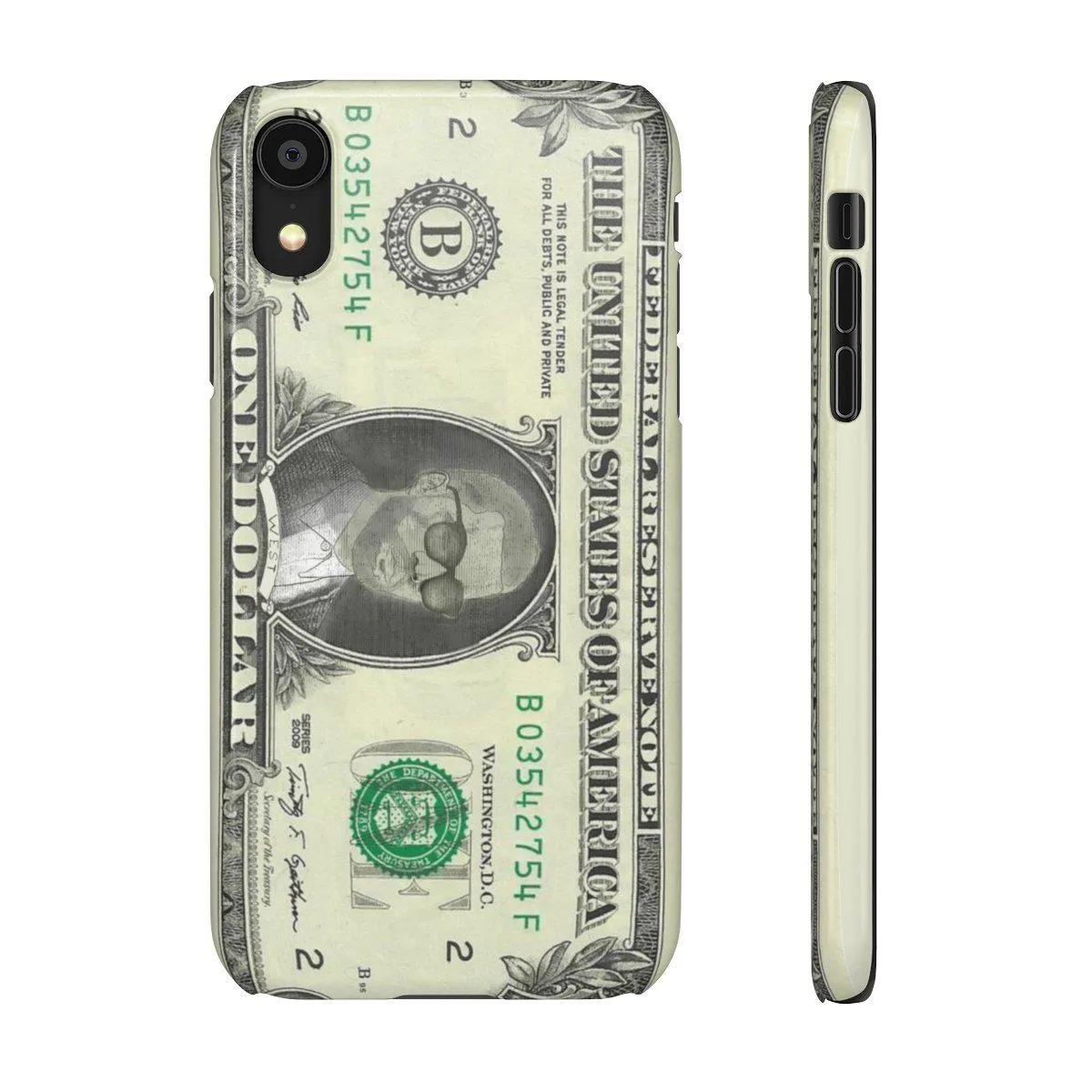 Kanye West President face on 1 dollar bill case iPhone Snap Case