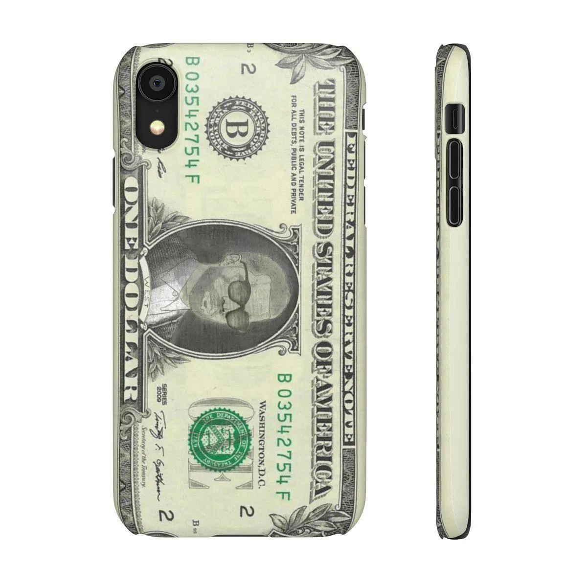 Kanye West President face on 1 dollar bill case iPhone Snap Case