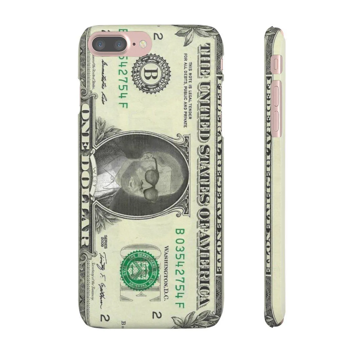 Kanye West President face on 1 dollar bill case iPhone Snap Case