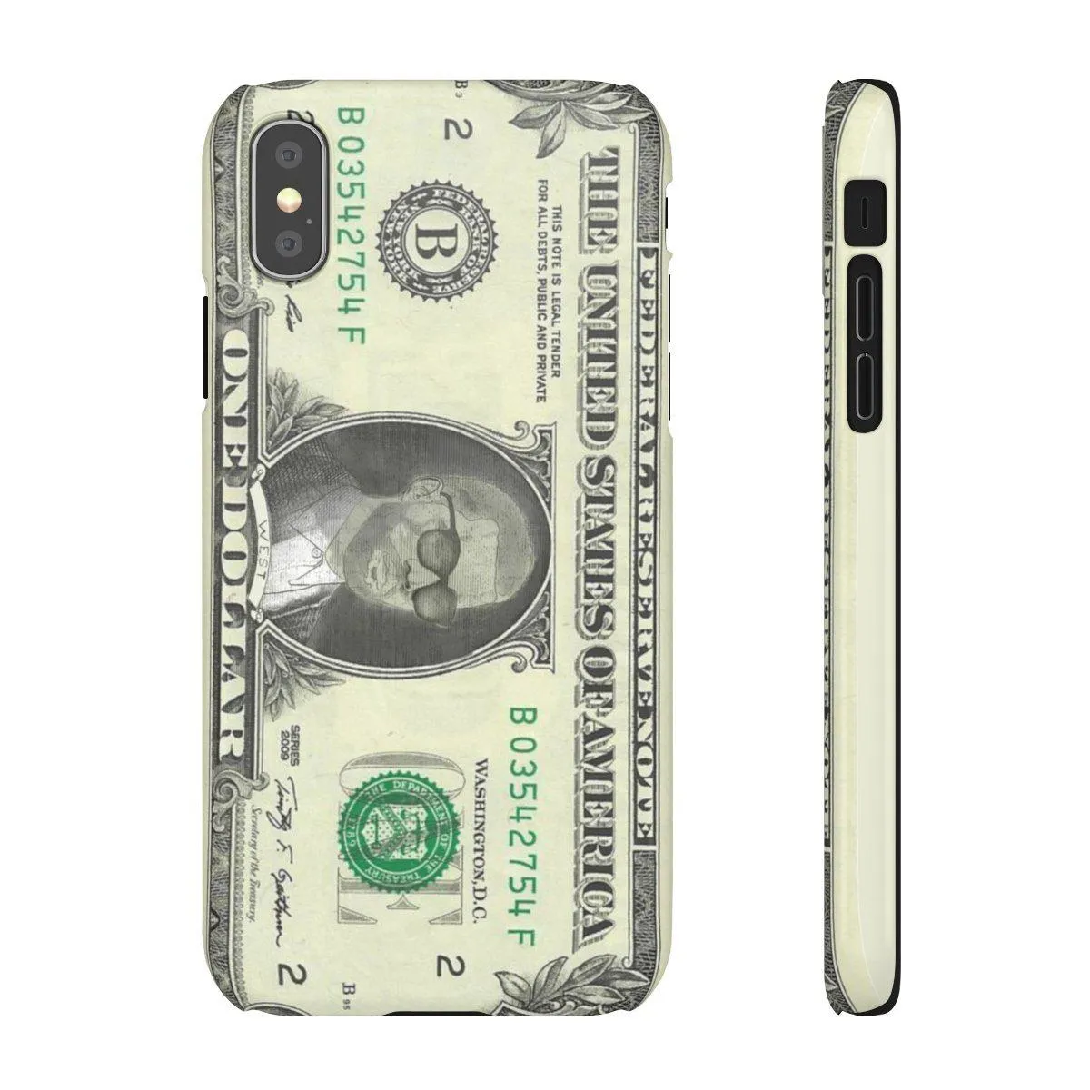 Kanye West President face on 1 dollar bill case iPhone Snap Case