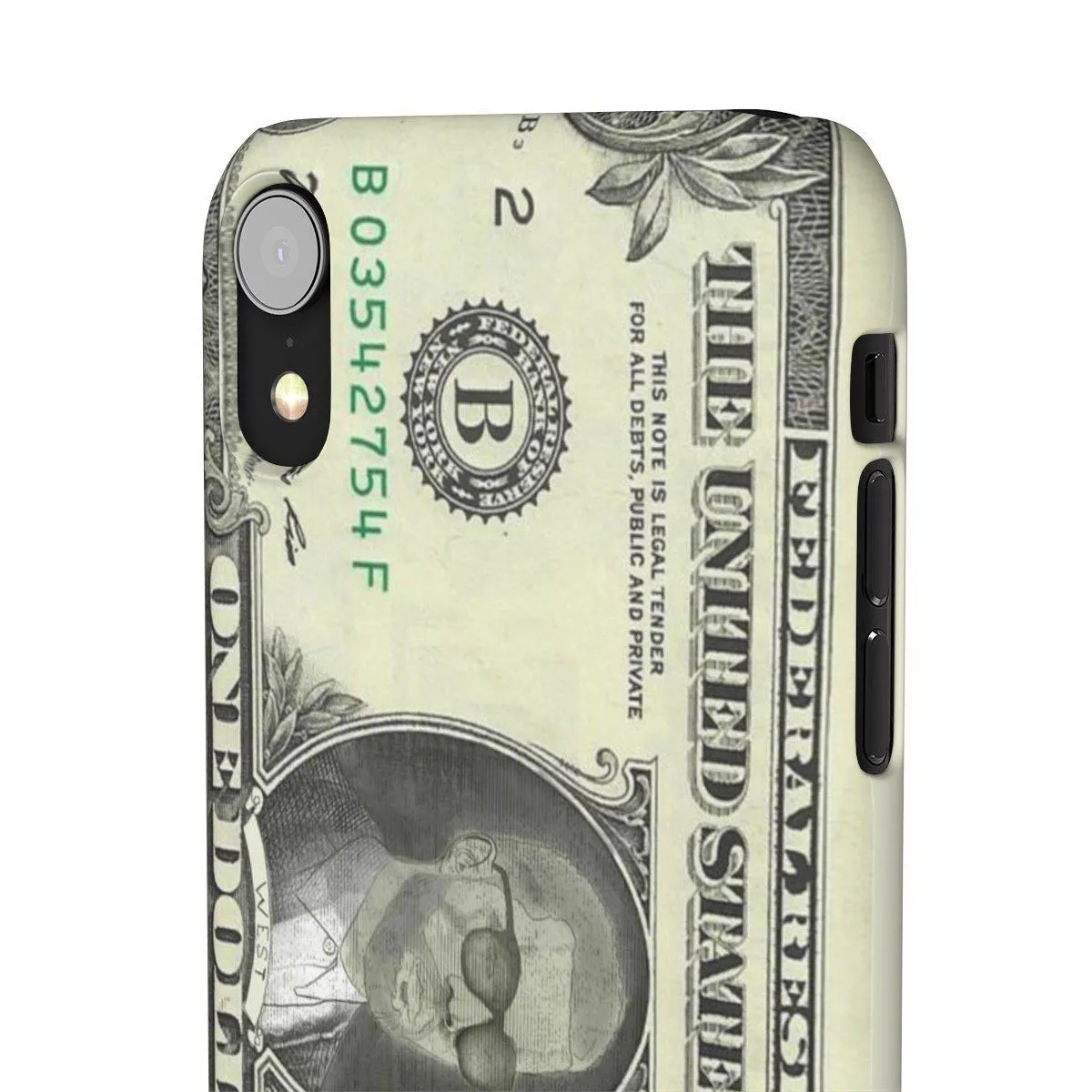 Kanye West President face on 1 dollar bill case iPhone Snap Case