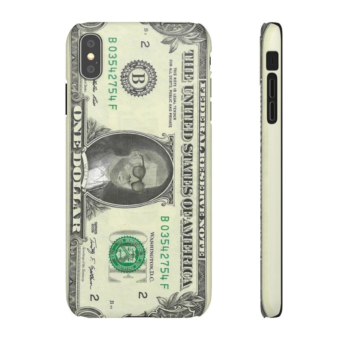 Kanye West President face on 1 dollar bill case iPhone Snap Case